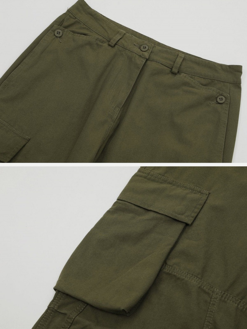 Pantalon Cargo Aelfric Eden Vintage Large Pocket Vert | IWC-57956130